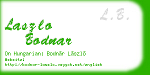laszlo bodnar business card