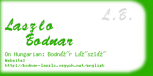 laszlo bodnar business card